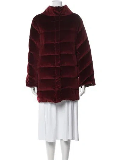 Pre-owned Etro Down Coat In Burgundy