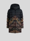 Etro , Down Jacket With Placed Paisley And Geometric Print, Woman, Size 48 In Black