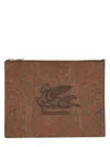 Etro Dpp Pouch Essential Paisley In Brown