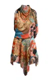 Etro Draped Jersey Mini Dress In Multi