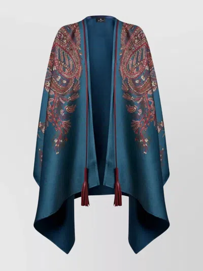 ETRO DRAPED PONCHOS AND CAPES PAISLEY PATTERN