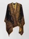 Etro Draped Trim Lightweight Ornate Capes Poncho