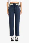 Etro Geometric-print Drawstring Trousers In Blue