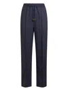 Etro Wool Jacquard Jogging Trousers In Blue
