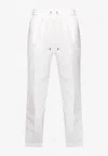Etro Drawstring Straight-leg Pants In White