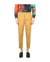 Etro Cropped Trousers With Side And Back Pockets In Yellow