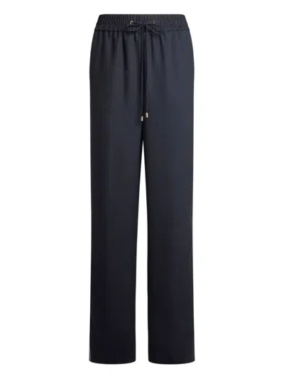 Etro Drawstring Wide-leg Trousers In Blue