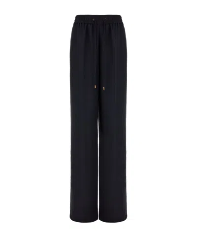 Etro Drawstring Wide-leg Trousers In Black