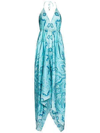 Pre-owned Etro Dress 40 It In Clear Blue