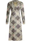 Etro Check Print Twill Dress