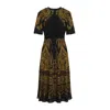 Etro Black Chiffon Polyester Long Dress In Black