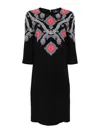 Etro Multicolor Paisley-print Midi Dress In Black
