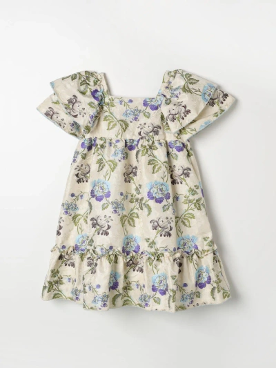 Etro Kids' Floral Jacquard Dress In Ivory