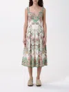 Etro Floral Print Dress In Beige