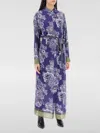Etro Printed Shirt Midi Dress In 蓝色
