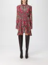 Etro Ruffled Hem Mini Dress In Multi