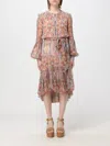 Etro Printed Tiered Skirt Dress With Elasticated Waistband In Multicolor