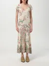 Etro Knit White Cotton Midi Dress With Flared Skirt In White