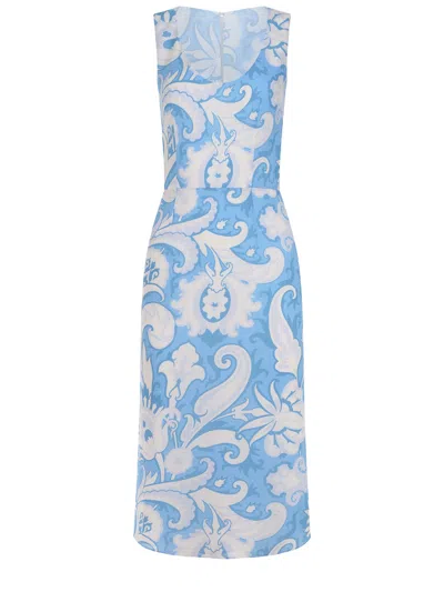 Etro Dress Made Of Viscose In Blue