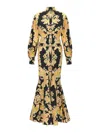 Etro Floral Stretch-cotton Maxi Shirt Dress In Multicolour