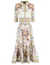Etro Printed Stretch-cotton Midi Dress In Print On White Base