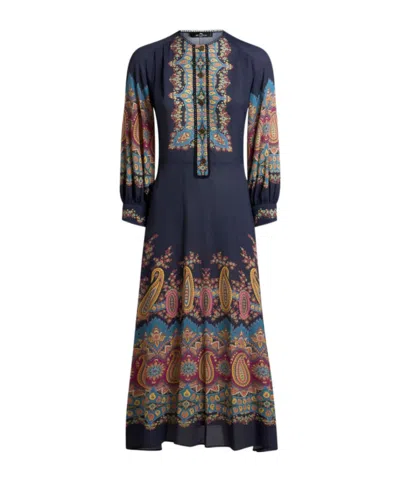 ETRO DRESS WITH PLACED PAISLEY PRINT