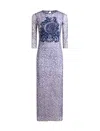 Etro , Tulle Dress With Shell Print, Woman, Electric Blue, Size 48