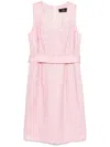 Etro Flamingo Pink Embroidered Midi Dress