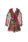 Etro Mini Dress With Maxi Floral Print