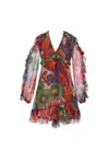 Etro Mini Dress With Maxi Floral Print