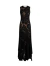 Etro Long Dress Stretch Jersey Sleeveless Floor Length In Black