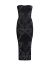 Etro Metallic Jacquard Dress In Black