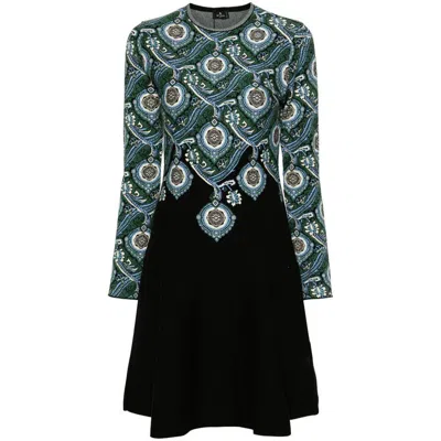 Etro Dresses In Green/black