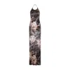 Etro Floral Crushed Velvet Backless Gown In Grey