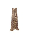 Etro Ruched-detailing Printed Silk Maxi Dress In Multicolor