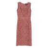 Etro Paisley Cotton And Wool-blend Midi Dress In Pink
