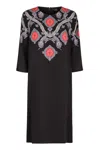 Etro Multicolor Paisley-print Midi Dress In Stampa F.do Blu
