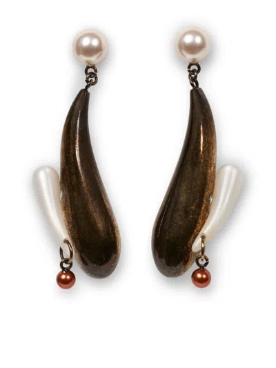 Etro Drop Earrings In Brown