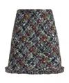 Etro , Bouclé Mini Skirt, Woman, Multicolour, Size 48 In Black