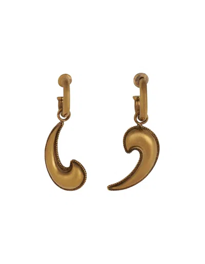 Etro Paisley Drop Earrings In Gold