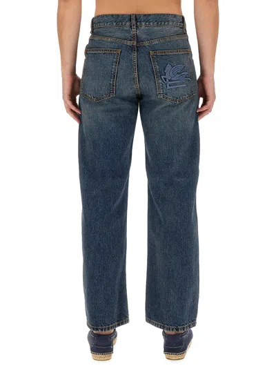 Etro Easy Fit Jeans In Blue