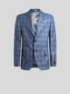 Etro Checked Blazer In Blue