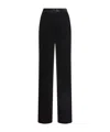 Etro , Velvet Palazzo Trousers, Woman, Black, Size 46 In Black