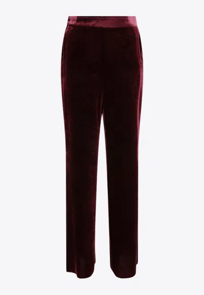 ETRO ELASTIC-WAIST VELVET PANTS