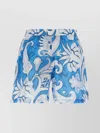 Etro Elastic Waistband Floral Pattern Lightweight Fabric Shorts