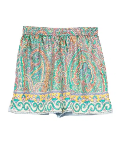 Etro Elastic Waistband Shorts In Nude