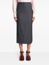 Etro Elegant Blue Midi Skirt With Stylish Side Openings In Turquoise