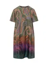 Etro Elegant Etched Pattern Gown In Multi