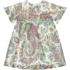 ETRO ELEGANT IVORY DRESS FOR BABY GIRL WITH PAISLEY PATTERN