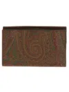 Etro Elegant Patterned Card Holder In Brown